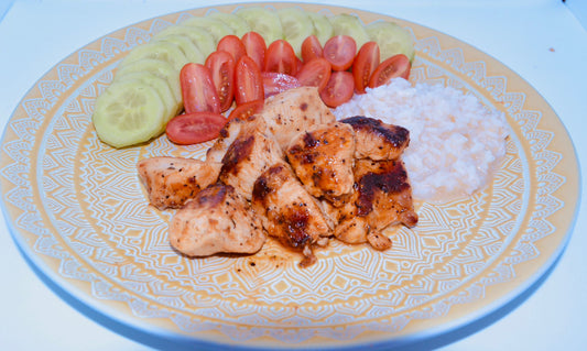 Simple recipe for Sweet Chilli Chicken with honey and cajun seasoning