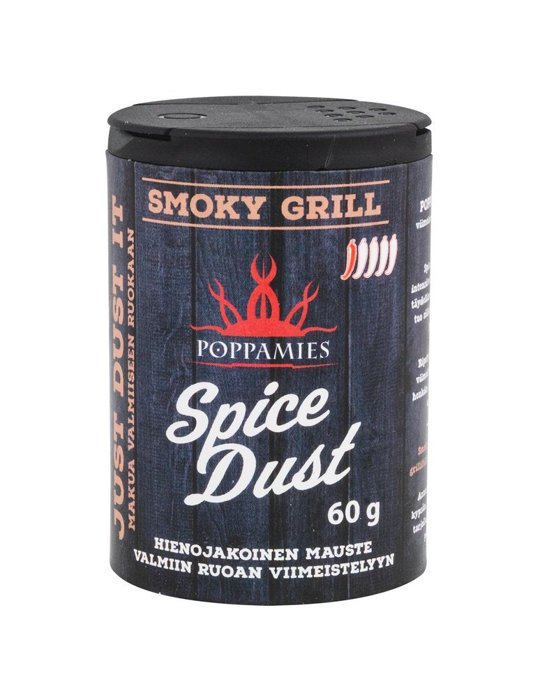 Poppamies Spice Dust Smoky Grill Seasoning – Vegan BBQ Spice Mix, 60g