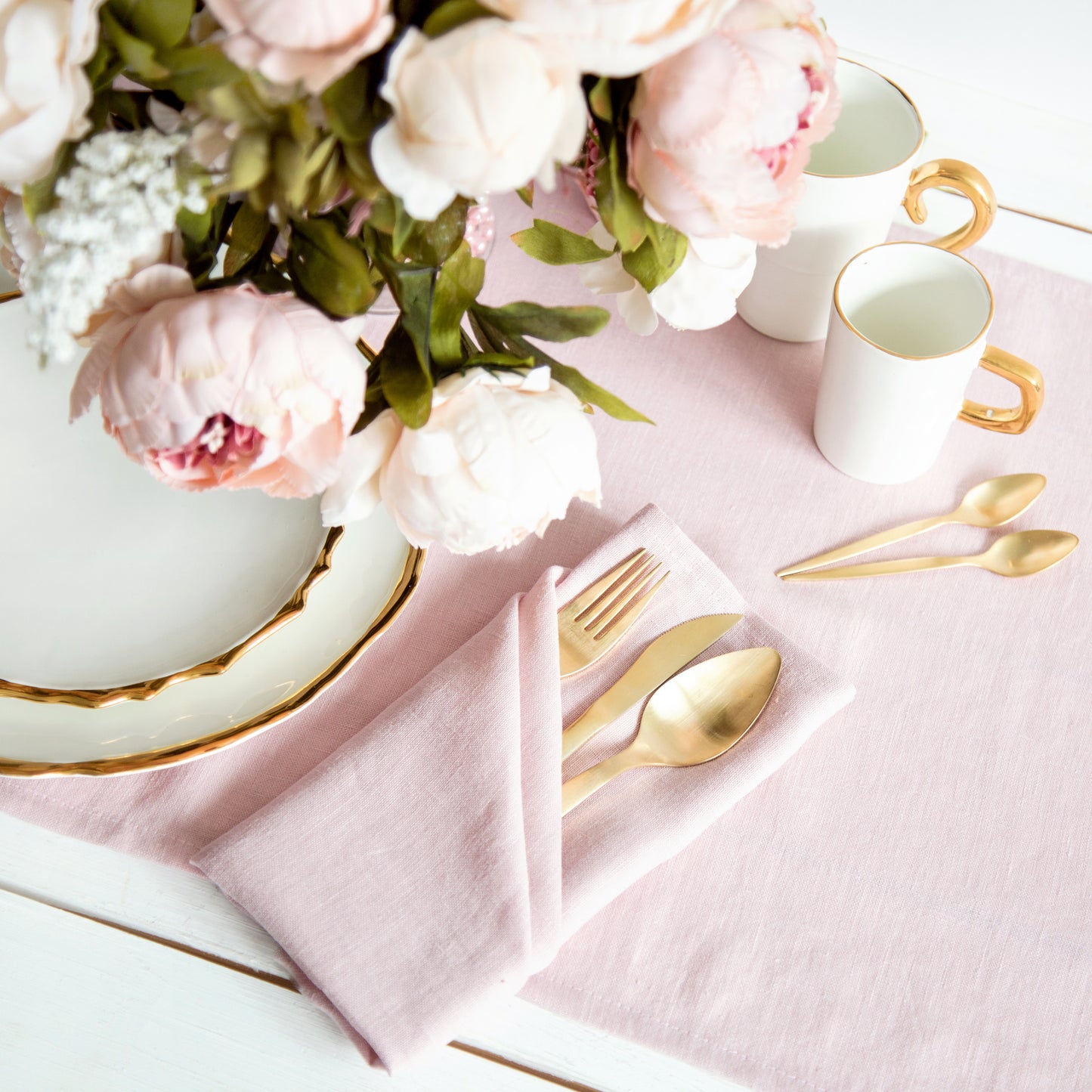 Pink Natural Linen Cloth Napkins Set of 6, 47x47cm Cloth Napkins Bulk, Wedding Napkins,Handmade Table Linens, Housewarming Gift