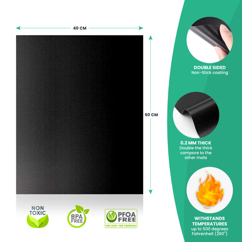 Lukata Oven & Air Fryer Liner Bundle – 3 Reusable Oven Liners + 100 Air Fryer Paper Liners