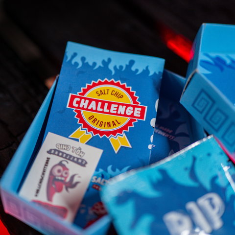 SALT CHIP CHALLENGE 8 g – Extremely Salty Tortilla Chip Challenge, Fun Party Activity for Friends and Colleagues, Novelty Food Gift