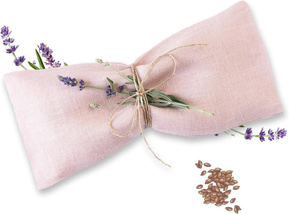 Lavender Eye Pillow - Aromatherapy & Stress Relief, Organic FlaxSeed Eye Mask, Yoga Gift, Spa Sleep Relaxation, Weighted Pillow, Eco Friendly