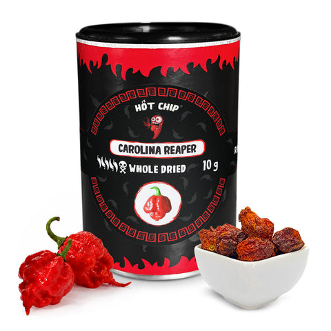 Carolina Reaper Whole Dried Chilli Peppers 10g – Extremely Hot 2,200,000 SHU – 100% Carolina Reaper Chillies from Ecuador