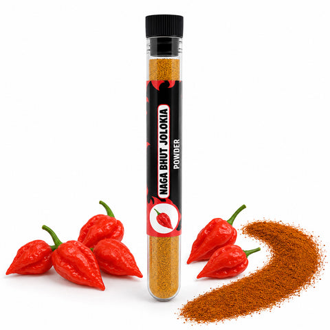 Naga Bhut Jolokia Chilli Powder 10g – Extremely Hot Ghost Pepper Seasoning, Up to 1 Million SHU – Fruity Flavour – Origin: India