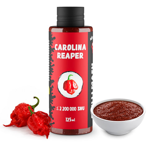 Carolina Reaper Chili Mash 125 ml - Extremely Sharp (up to 2,200,000 SHU) - Hot Sauce Base for Marinades, Salsas, Dips and BBQ Recipes