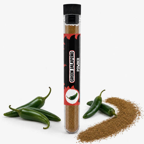 Green Jalapeño Chilli Powder 10g – Mild to Medium Heat, Up to 10,000 SHU – Fresh Vegetable Flavour – Mexican-Style Seasoning for Sauces, Pizza, Burgers and Meat