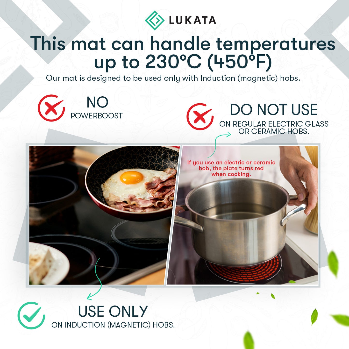 Silicone Induction Hob Protection Mat - Heat-Resistant, Scratch-Proof, 60cm x 55cm x 2mm