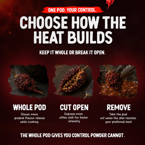 Carolina Reaper Whole Dried Chilli Peppers 10g – Extremely Hot 2,200,000 SHU – 100% Carolina Reaper Chillies from Ecuador