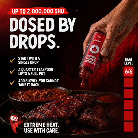 Trinidad Moruga Scorpion Chili Mash 125 ml - Extremely Sharp (up to 2,000,000 SHU) - Hot Sauce Base for Marinades, Salsas, Dips and BBQ Recipes