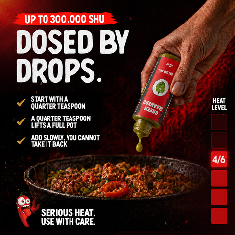 Green Habanero Chilli Mash 125 ml – (Approx. 300,000 SHU) - Fruity Tropical Flavour – For Hot Sauces, Marinades, Salsa, BBQ and Grilled Meat