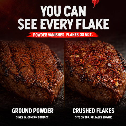 Carolina Reaper Chilli Flakes 10g – (Up to 2,200,000 SHU) - Extreme Heat with Fruity, Chocolate, Cherry and Cinnamon Notes – For Sauces, Meat, Soups and Marinades