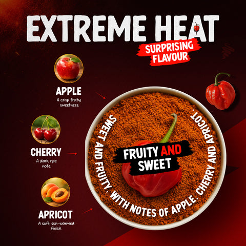Scotch Bonnet Chilli Powder 30g – Very Hot Pepper Seasoning, Up to 350,000 SHU – Sweet and Fruity Flavour – Origin: Uganda