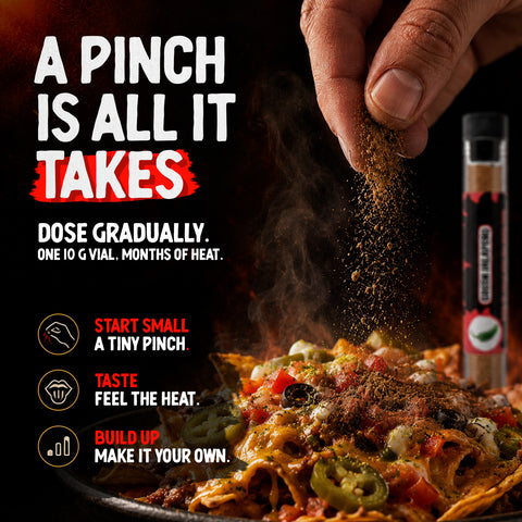 Green Jalapeño Chilli Powder 10g – Mild to Medium Heat, Up to 10,000 SHU – Fresh Vegetable Flavour – Mexican-Style Seasoning for Sauces, Pizza, Burgers and Meat