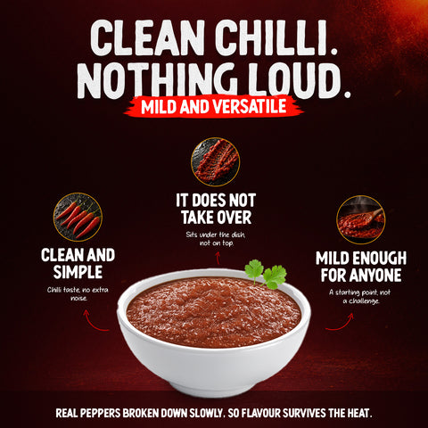 Red Chilli Paste Fine 125 ml - Medium Hot (Medium Sharpness) - Versatile Cooking Paste for Asian Dishes, Sauces, Marinades, Soups, Noodles and Dips