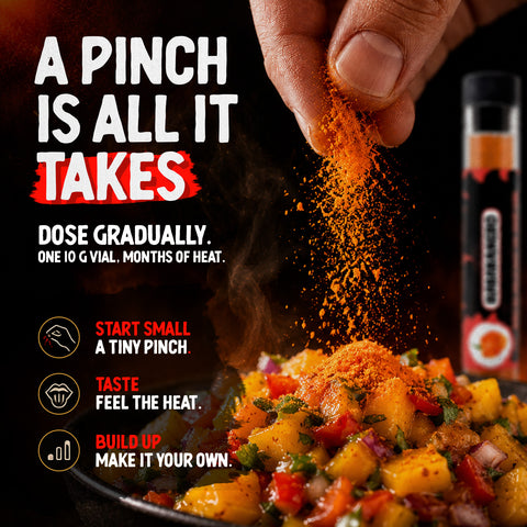 Habanero Chilli Powder 10g – Very Hot Pepper Seasoning, Up to 350,000 SHU – Fruity and Floral Flavour – Grown in Ecuador