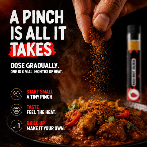 Naga Bhut Jolokia Chilli Powder 10g – Extremely Hot Ghost Pepper Seasoning, Up to 1 Million SHU – Fruity Flavour – Origin: India