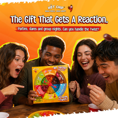 Mr. Twister Jelly Beans Challenge 120g – Flavour Roulette Game with Sweet, Weird & Spicy Surprise Flavours – Spinner Party Challenge for Friends, Families & Colleagues – Vegetarian, Halal & Gluten Free