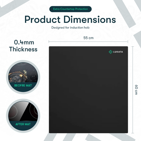 LUKATA Kitchen Essentials Bundle – 3 Reusable Oven Liners + Silicone Induction Hob Protector