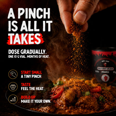 Naga Bhut Jolokia Chilli Powder 30g – Extremely Hot Ghost Pepper Seasoning, Up to 1 Million SHU – Fruity Flavour – Origin: India