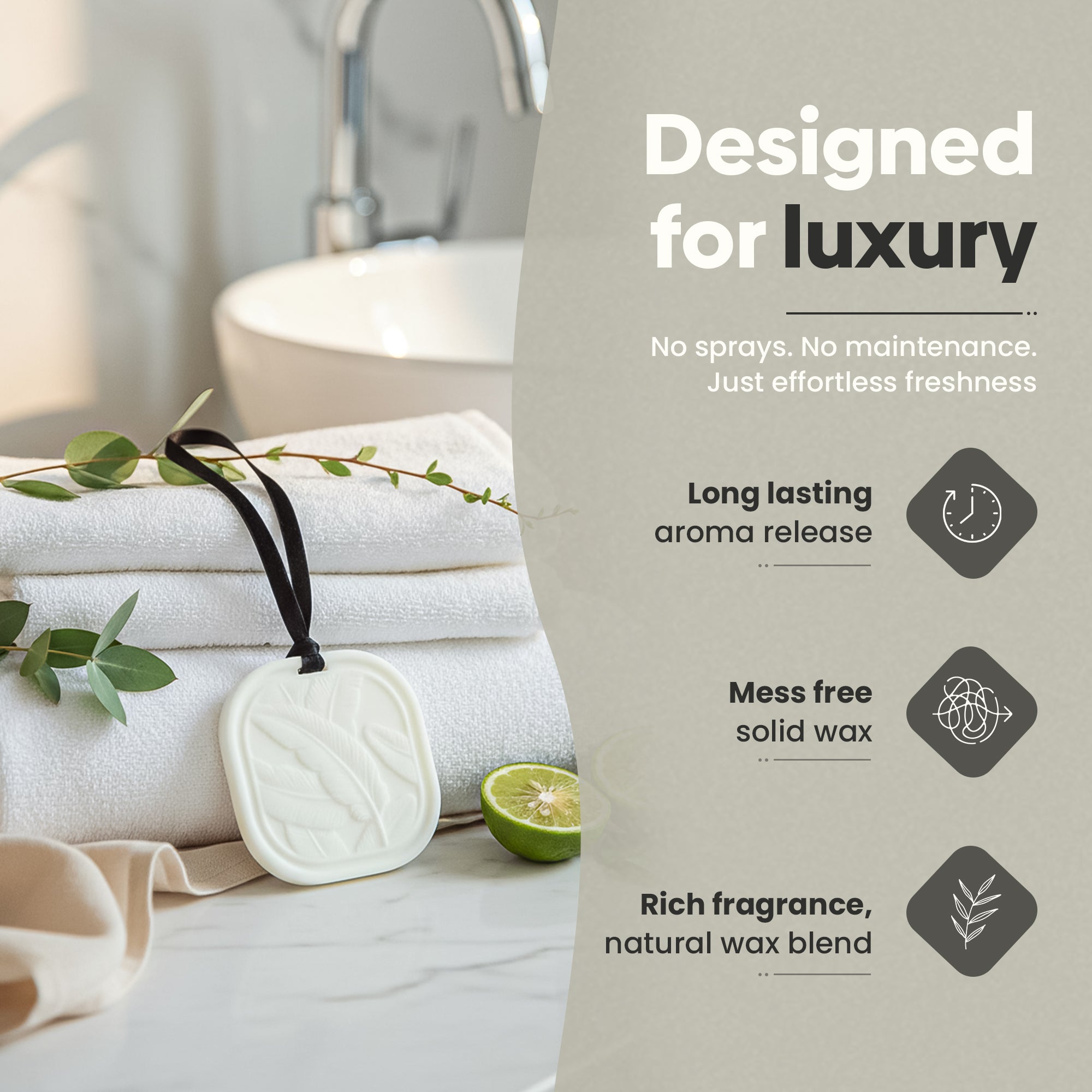 Long-lasting wardrobe fragrance – scented wax air freshener for wardrobes, drawers, and small spaces (up to 6 months)