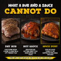 Comparison of spice rub, sauce and finishing seasoning