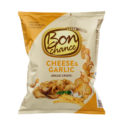 Bon Chance With cheese and garlic seasoning mix Bread Crisps - Snack for Sharing with Friends - 240g Pack