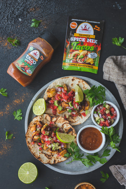 Texmex Tacos Spice Mix - Vegan, Gluten Free, Lactose Free - Spiciness: Medium - 23g