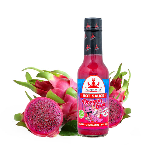 Poppamies Dragon Fruit Hot Sauce – Mild & Fruity Chili Sauce - Spiciness: 1/10 - 150ml