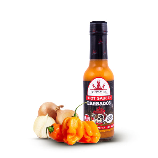 Poppamies Hot Sauce Barbados Caribbean Taste - Gluten Free Lactose Free - Spiciness: 6/10 - 150ml