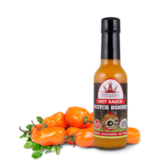 Poppamies Scotch Bonnet Hot Fresh Chili Sauce - Spiciness: 7/10 - 150ml