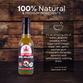 Aged Jalapeno hot sauce, vegan sauce, gluten free, lactose free
