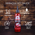 Sriracha hot sauce, vegan sauce, gluten free, lactose free