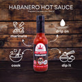 Habanero hot sauce, vegan sauce, gluten free, lactose free