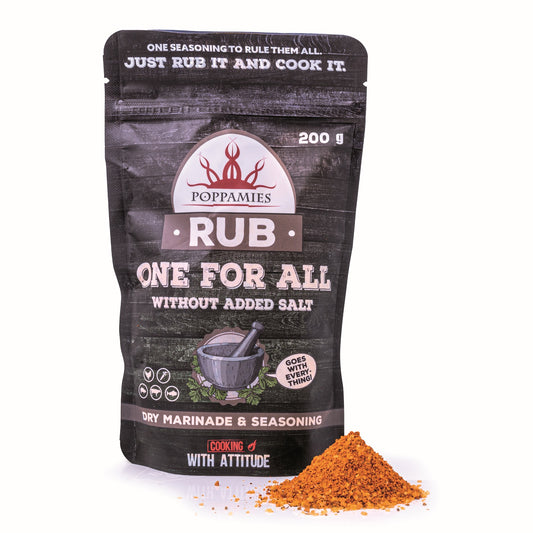Poppamies One for All Rub, Dry Marinade & Seasoning Perfect for Fish, Beef, Vegies, Pork, Chicken - Great in The Grill, BBQ, Oven, Boiler and Pan - Lukata LTD