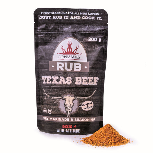Poppamies Texas Beef rub, Dry Marinade and Seasoning for BBQ, Oven and Pan - Lukata LTD