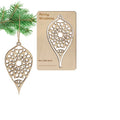 Premium Wooden Card Winter Drop Merry Christmas Card For Friends & Family Hanging tree decorations - Lukata LTD