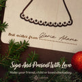 Lukata Premium Wooden Card with Pop-Out Angel & Envelope, Merry Christmas Card For Friends & Family, Hanging tree decorations, Linen Thread - Lukata LTD