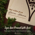 Premium Wooden Card Winter Drop Merry Christmas Card For Friends & Family Hanging tree decorations - Lukata LTD