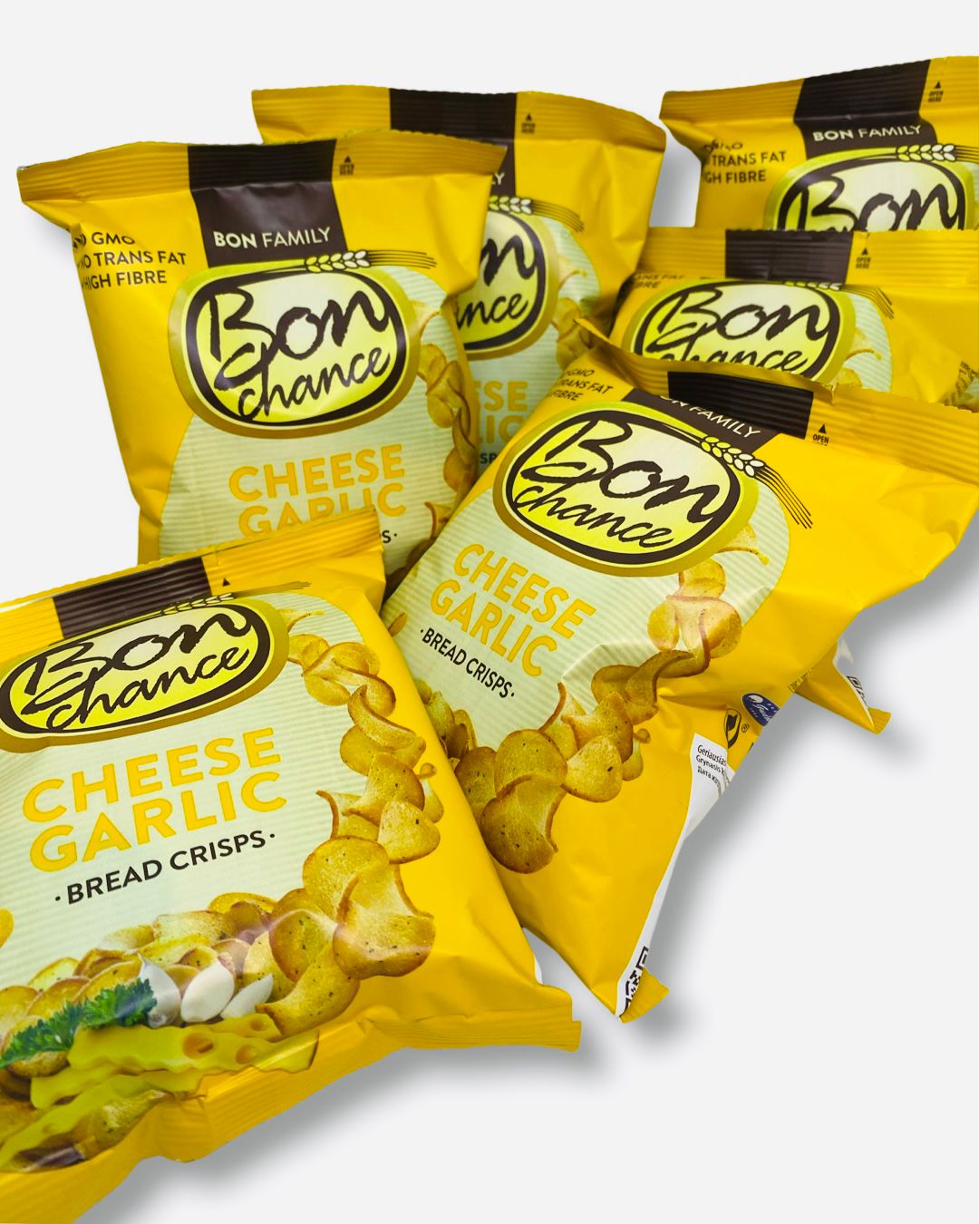 Bon chance With cheese and garlic seasoning mix Bread Crisps - Snack for Sharing with Friends - 60 grams