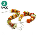 Lukata Flexible Skewers Stainless Steel – Set of 2 - Kamado, Big Green Egg, Weber Skewers - Lukata LTD