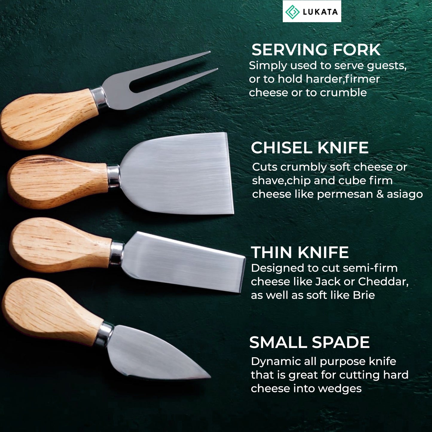 serving fork chisel knife thin knife small spade cheese knife set