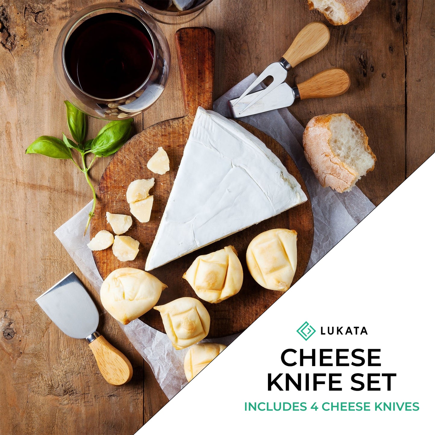 cheese knife set includes 4 cheese knifes